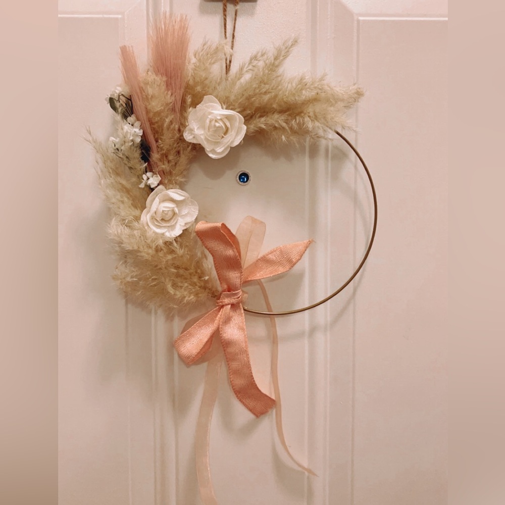 Pampas grass wreath